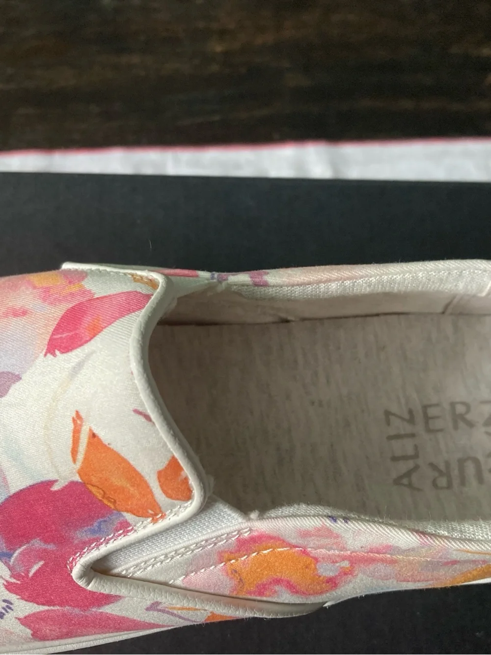 Naturalizer Floral Slip-On Sneakers - Pink, Orange, White